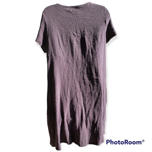 Anysize Spring Summer Soft Linen Cotton Lantern Loose Dress Size Large  Gray - Picture 4 of 7